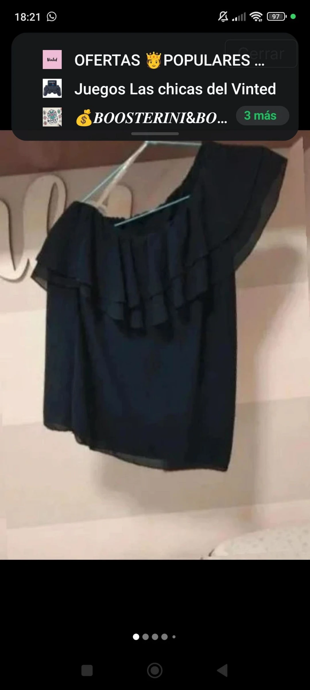 Blusa de ombro descoberto de gaze Tamanho P – photo 3